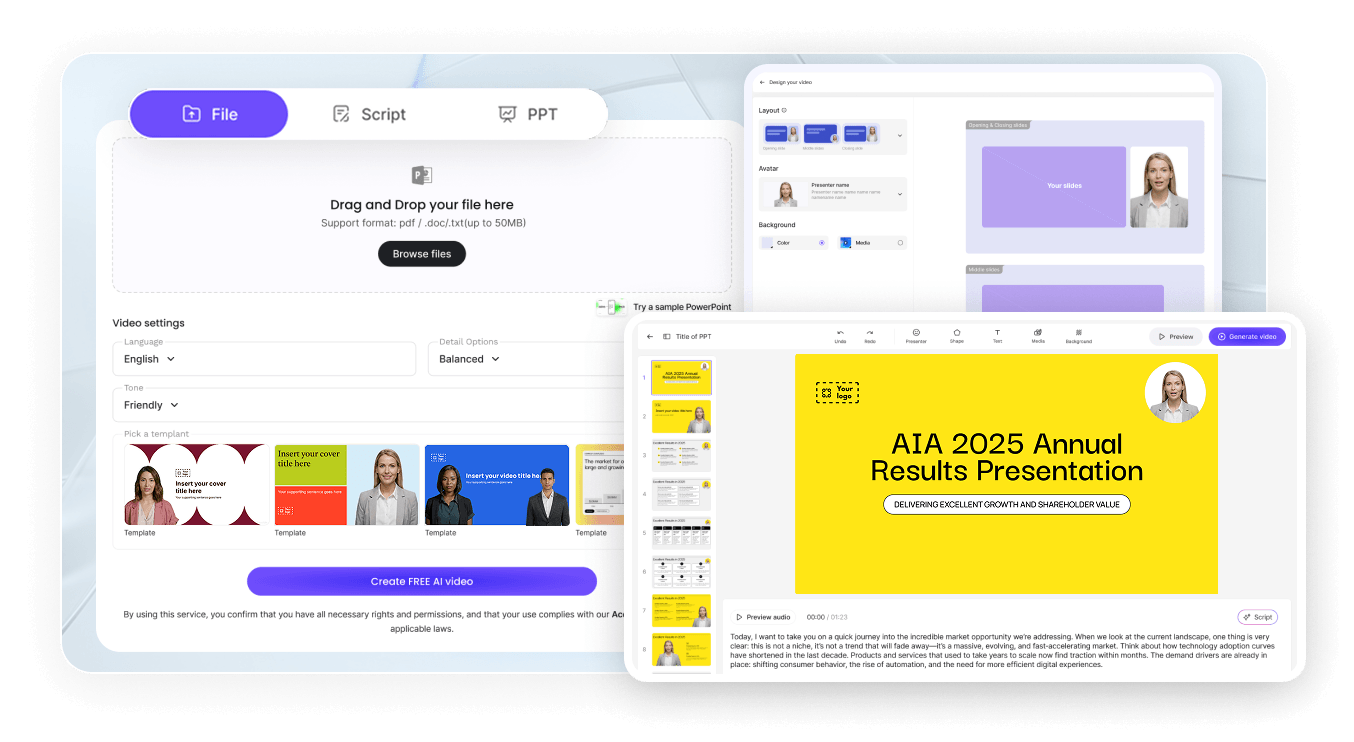 AI Video Generator Interface