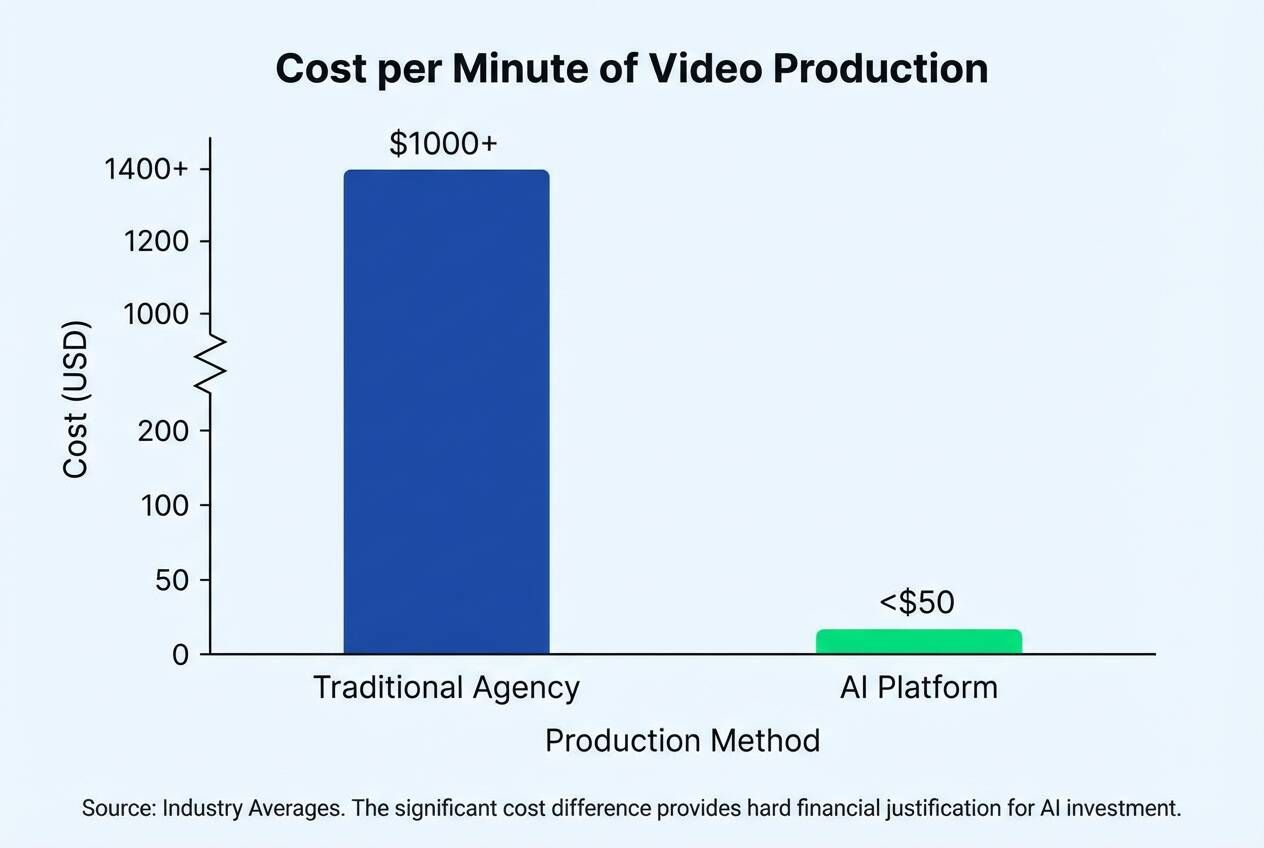Cost per Minute of Video Production Traditional Agency vs. AI Platform.jpg