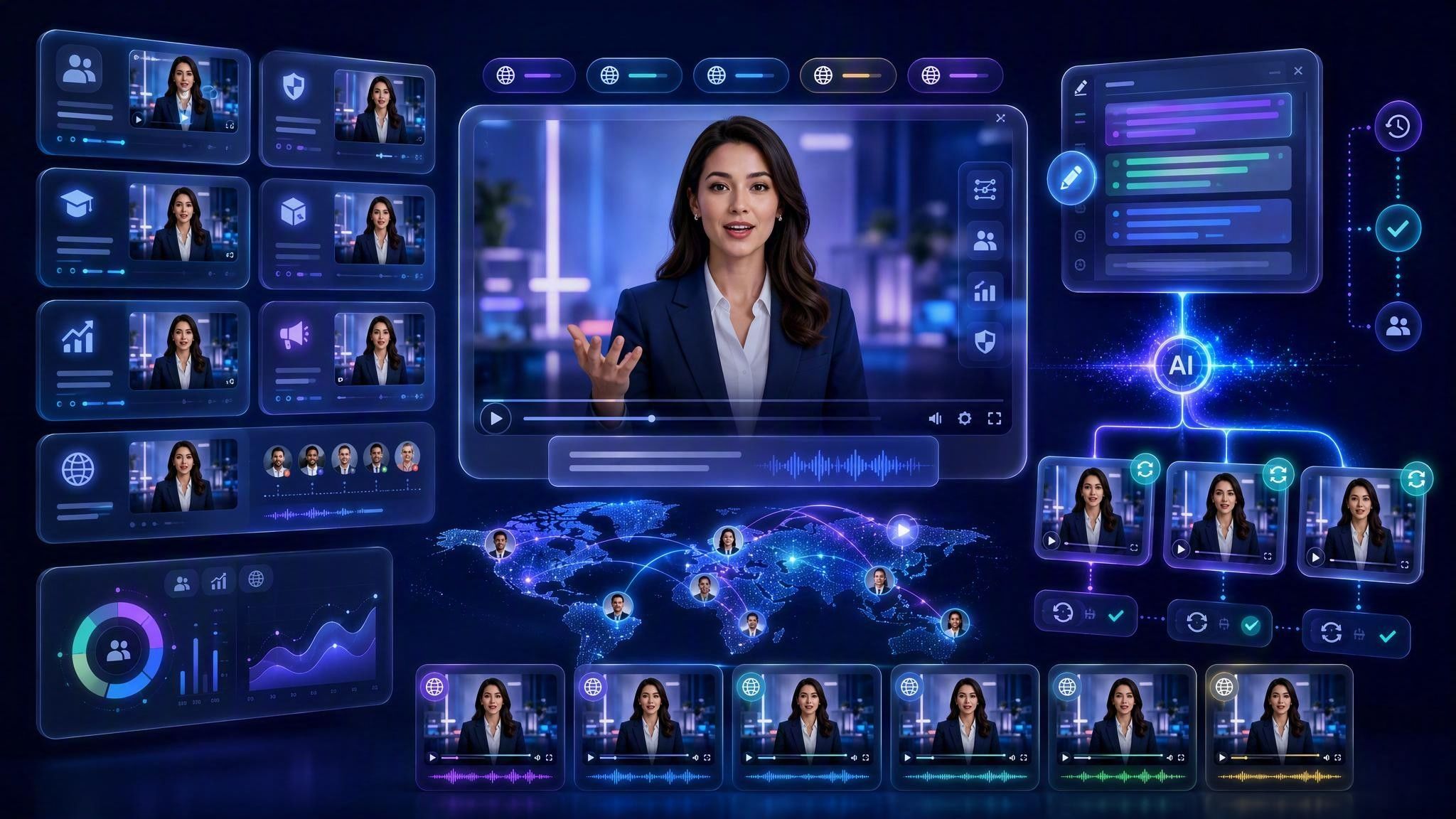 Humanos Digitais Empresariais para Treinamento e Comunicação