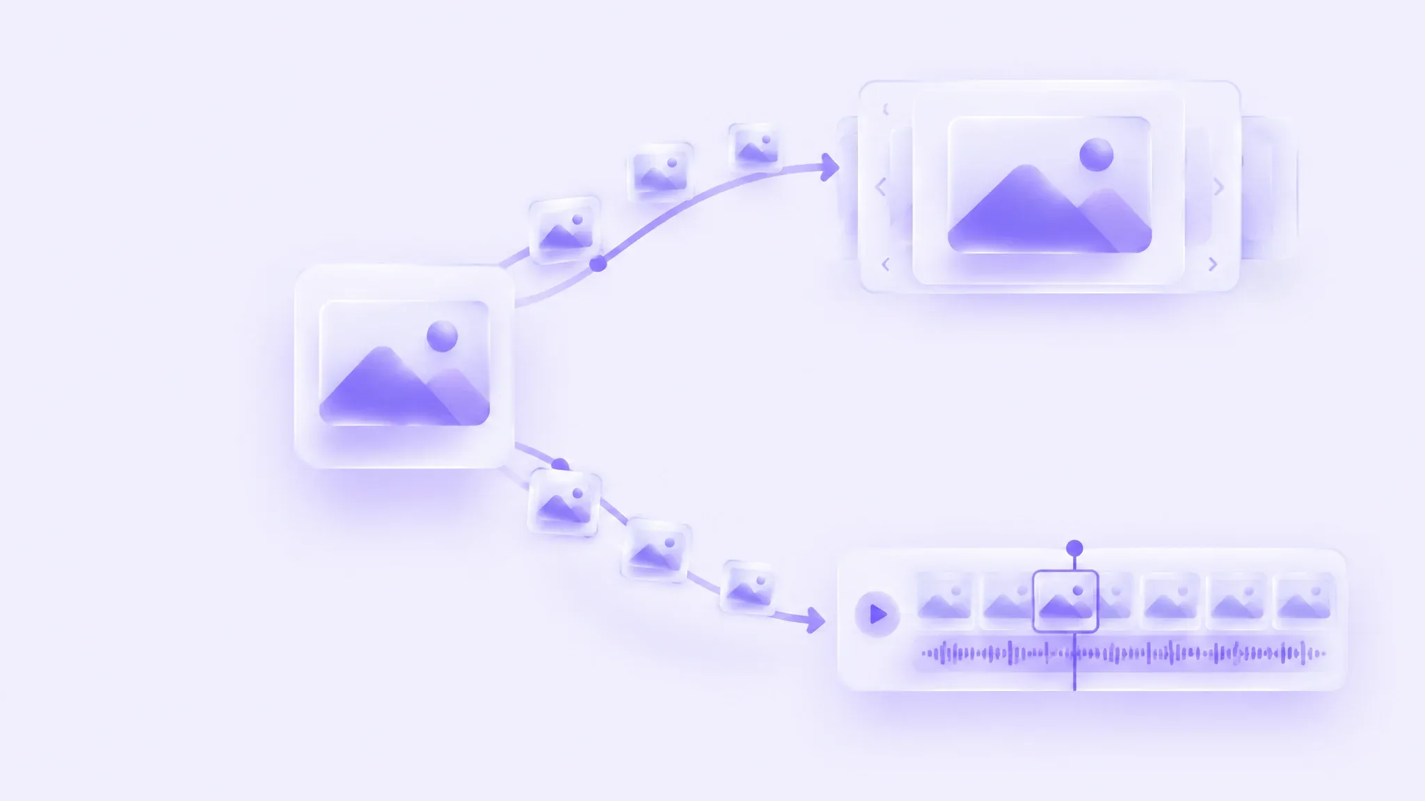 One generated image reused in a slide frame and a video timeline